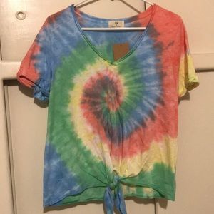 Anthropologie T.LA Darya Tie-Front Tee